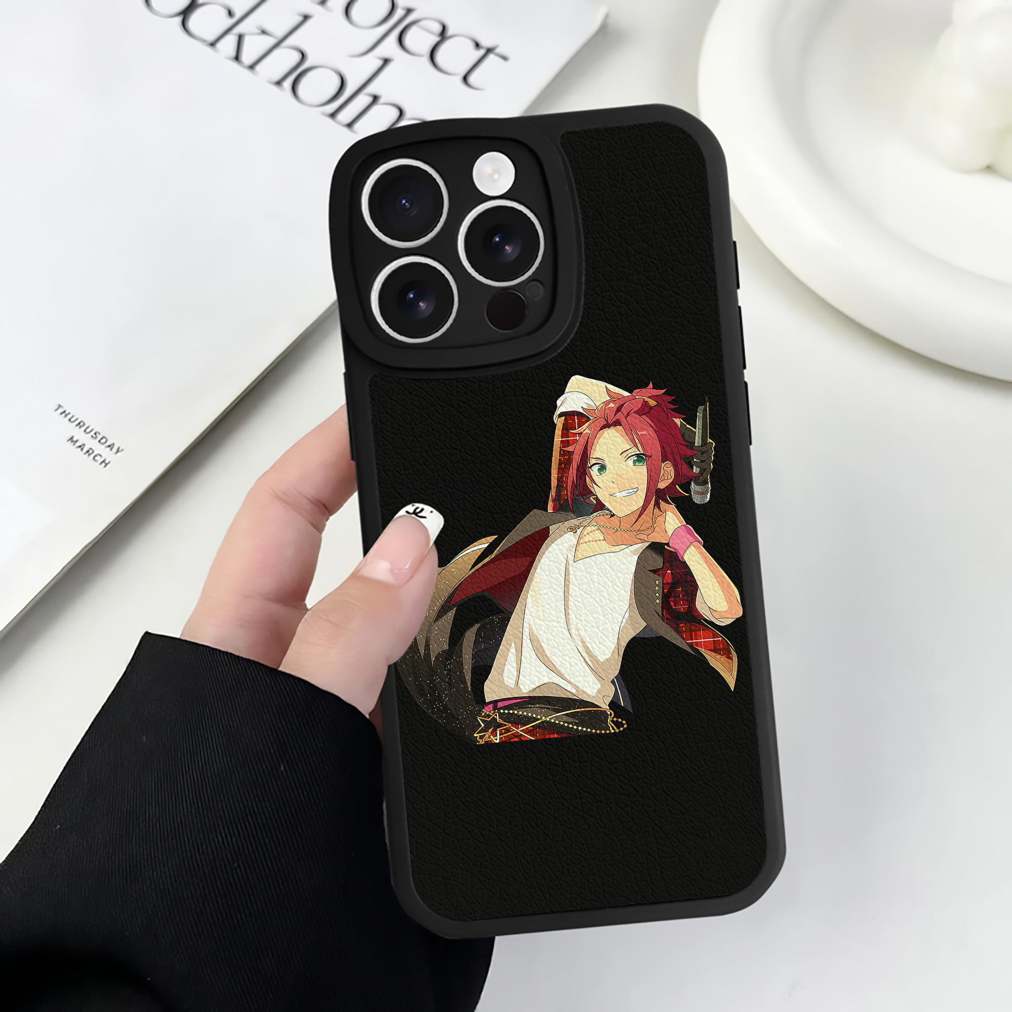 （画像用） あんさんぶるスターズ! Ensemble Stars 【iPhone 16シリーズ対応】シリコンスマホケース（レザー調） 材質：シリコン